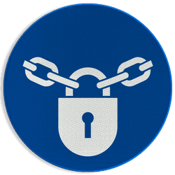 Autocollant ou panneau - M028 - Verrouillage obligatoire