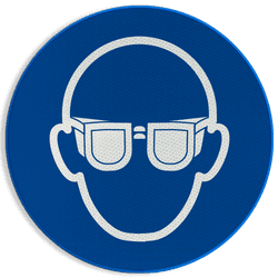 Autocollant ou panneau - M004 - Protection oculaire obligatoire