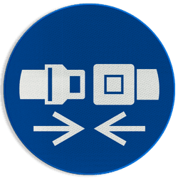Autocollant ou panneau - M020 - Attacher la ceinture de sécurité