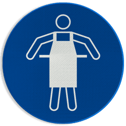 Autocollant ou panneau - M026 - Tablier de protection obligatoire