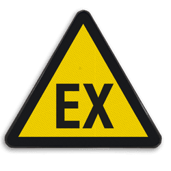 Waarschuwingsbord - Gevaar voor explosieve stoffen