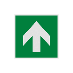 Veiligheidspictogram E005 - Richting reddingsmiddel - reflecterend