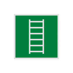 Veiligheidspictogram E059 - Vluchtladder - reflecterend