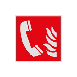 Pictogramme de sécurité F006 - Téléphone pour alarme incendie - rétroréfléchissant