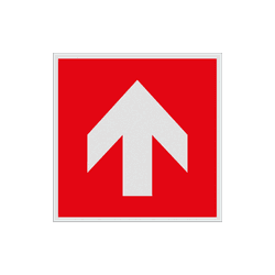 Pictogramme de sécurité - Flèche vers le haut matériel de lutte contre l'incendie - rétroréfléchissant