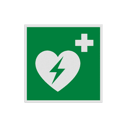 Veiligheidspictogram E010 - AED - reflecterend