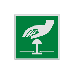 Veiligheidspictogram E020 - Noodstop - reflecterend