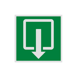 Reflecterende sticker of bord Pictogram EN05 - Nooduitgang