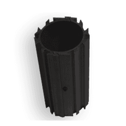 Zwaluwstaart beugelset Ø76 mm - RAL 9017 (ZWART)