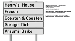 Informatiebord rechthoek 6:1 reflecterend + eigen opdruk