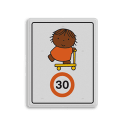 Attentiebord Dick Bruna snelheid - op de step (multi) - LV.AB.J5M