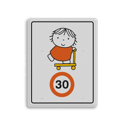 Attentiebord Dick Bruna snelheid - op de step - LV.AB.J5