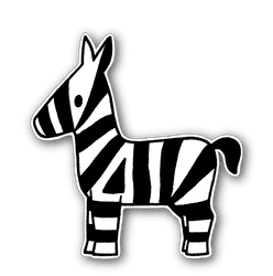 Silhouetbord Dick Bruna - zebra - LV.SB.H12