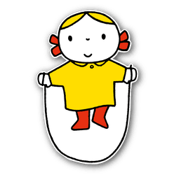 Silhouetbord Dick Bruna - meisje met springtouw - LV.SB.H4