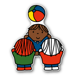 Silhouetbord Dick Bruna - spelende kinderen - Multicultureel - LV.SB.H6M
