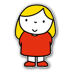 Silhouetbord Dick Bruna - meisje met rode jurk - LV.SB.H10