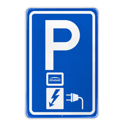 Parkeerbord oplaadpunt met logo Engie voor elektrische voertuigen - RVV E08o