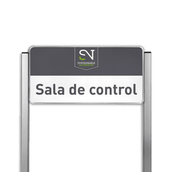 Portaalsysteem TS3 inclusief informatiebord 600x300mm + 2 Geborsteld aluminium staanders 30x30mm