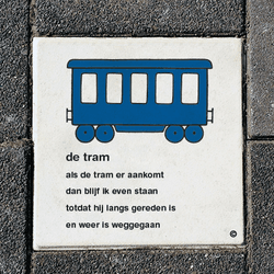 Stoeptegel Dick Bruna - de tram - LV.stoep.e2
