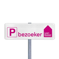 Parkeerplaatsbord 40x15cm reflecterend - Eigen ontwerp