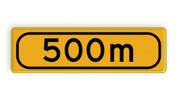 Onderbord met afstand 500m - OB401t-500