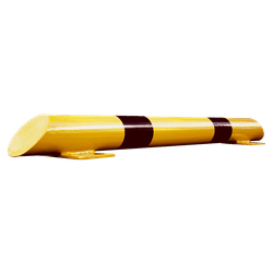 Poutre de protection au sol &Oslash; 76 mm &ndash; Hauteur 86 mm jaune/noir