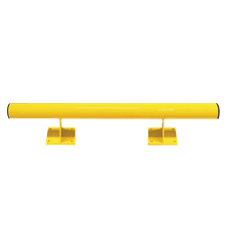 Poutre de protection au sol &Oslash; 76 mm &ndash; Hauteur 200 mm, jaune/noir