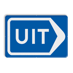 Verkeersbord RVV BB02r Uitgang afrit - reflecterend