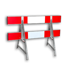 Afzethek aluminium 150cm - gekoppeld - t.b.v. A-standaards