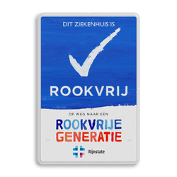 Rookvrij terrein - Informatiebord - Op weg naar een Rookvrije generatie - met logo
