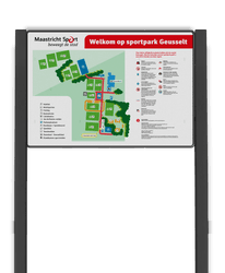 Portaalsysteem TS inclusief Plattegrondbord + 2 zwart gecoate aluminium staanders 60x60mm