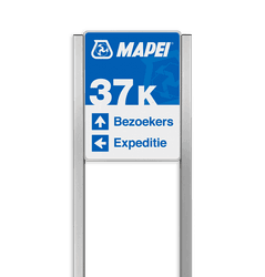 Bedrijfsnaambord reflecterend met luxe staanders - Met logo
