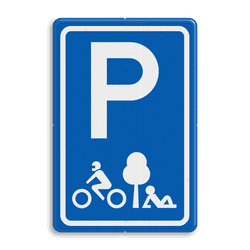 Parkeerbord - Rustplaats motoren