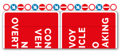 25142 - Stickerset rood/wit convoy vehicle - klasse 3 - HERANTE