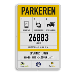 Zonebord PARKEREN - Entree - ParkBee