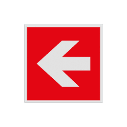 Veiligheidspictogram - Pijl Links brandbestrijdingsmiddel - reflecterend
