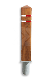Poteau anti-stationnement amovible en bois FSC avec t&ecirc;te diamant