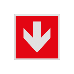 Veiligheidsbord F000 (pijl beneden)