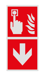 Panneau angulaire - F005 - Direction de l'alarme incendie
