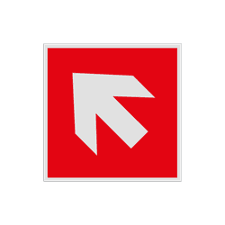Panneau angulaire - F000 - Flèche diagonale gauche vers le haut