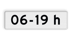 Verkeersbord RVV OB201p - Onderbord - Geldt alleen voor periode