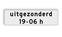 Verkeersbord RVV OB203p - Onderbord - Geldt alleen voor periode