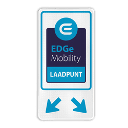 Parkeerbord elektrisch parkeren in huisstijl - EDGe Mobility