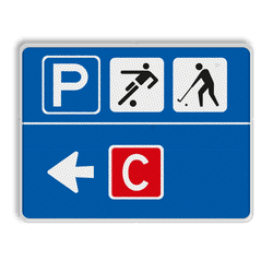 Parkeerbord sportpark -  rechthoek - gemeente Hattem
