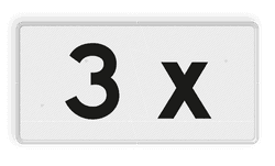 Verkeersbord RVV OBE04 - Onderbord - 3x OB504