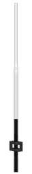 Aluminium mast Ø120/90-4000mm boven maaiveld - wit + bitumen
