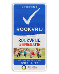 Informatiebord ROOKVRIJE GENERATIE met logo en foto