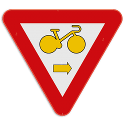 Verkeersbord SB250 B22 - Fietser rechtsaf