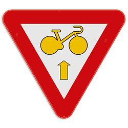 Verkeersbord SB250 B23 - Fietser rechtdoor