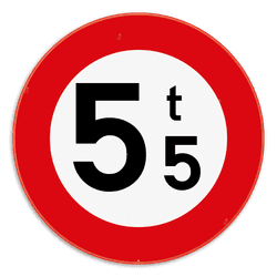 Panneau SB250 - C21 - Accès interdit aux conducteurs de véhicules dont la masse en charge dépasse la masse indiquée